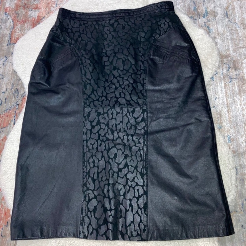 Vintage Winlit pencil skirt real leather Size: S
